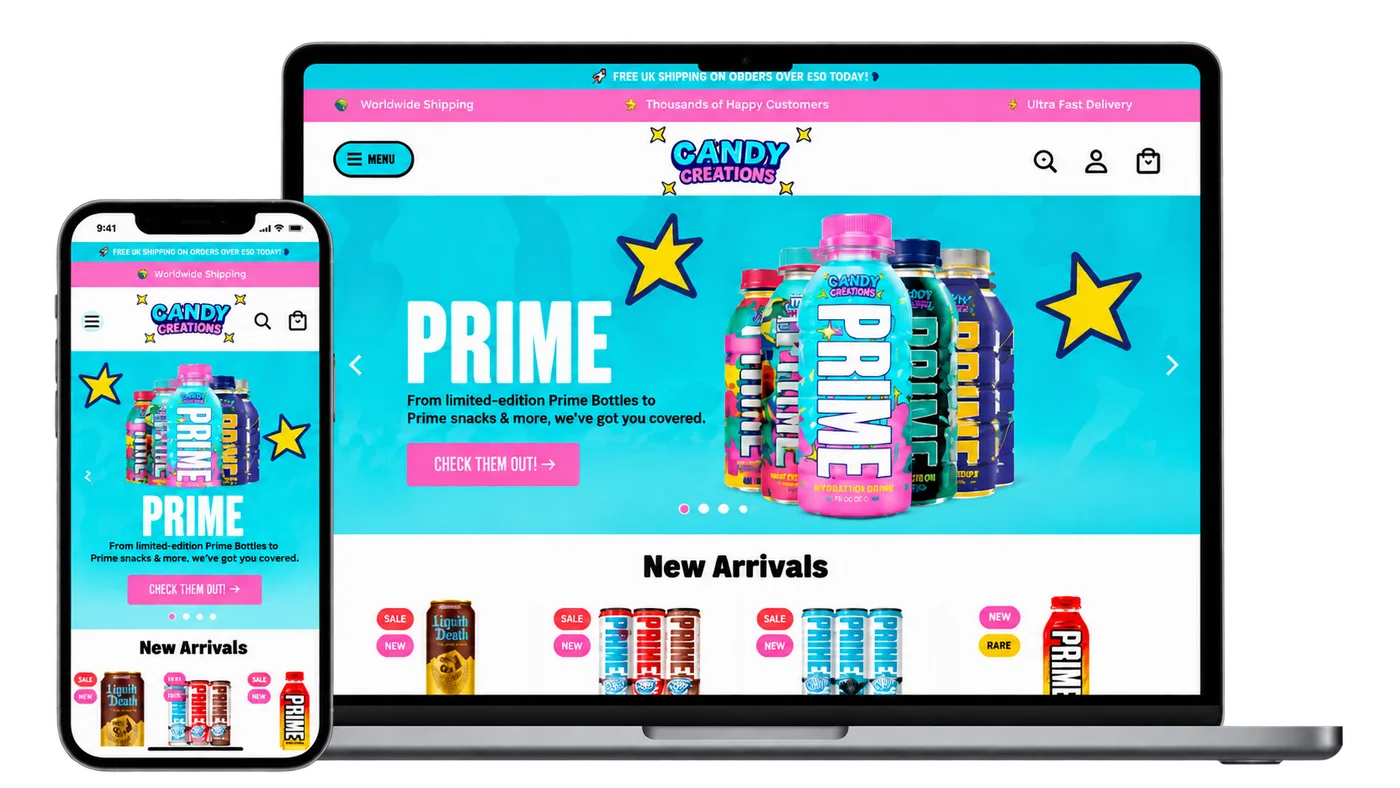 Candy Creations — ecommerce from the DexCloud portfolio