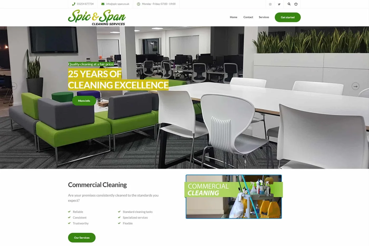 Spic & Span — website work from the DexCloud portfolio